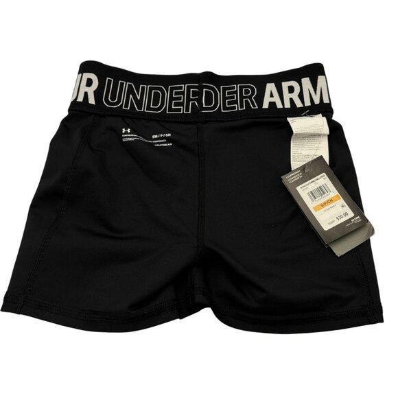 NEW UNDER ARMOUR Compression S Womens HEATGEAR BASELAYER 4” SHORTY SHORTS Black - Picture 3 of 6